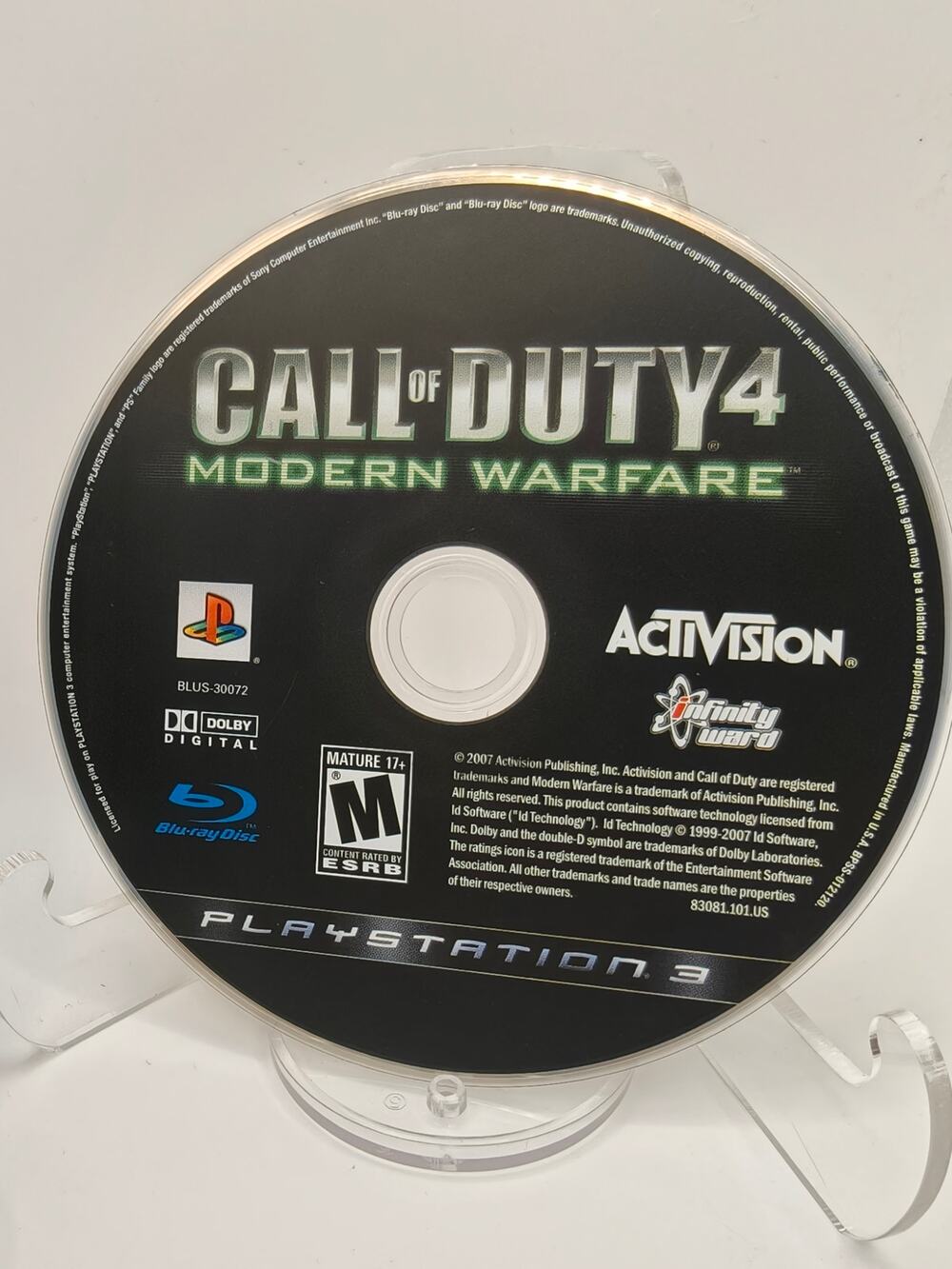 Call of Duty 4 Modern Warfare (PS3) Disc Only - Tested